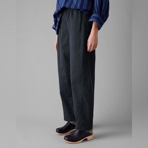 TOAST Cotton Twill Pull On Pants Size 6 Small Med Black Grey Slate